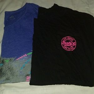 2 Justice's girls' graphic tees